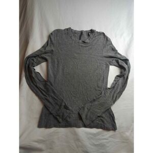 Isda & Co Gray Long Sleeve Knit Top Crew Neck Viscose Spandex XS Womens